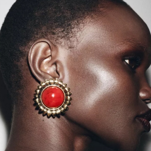 Zara Stone Sun Earrings - Picture 2 of 4